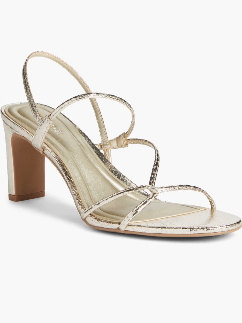 Open Edit Pia Slingback Sandal Heels in Gold